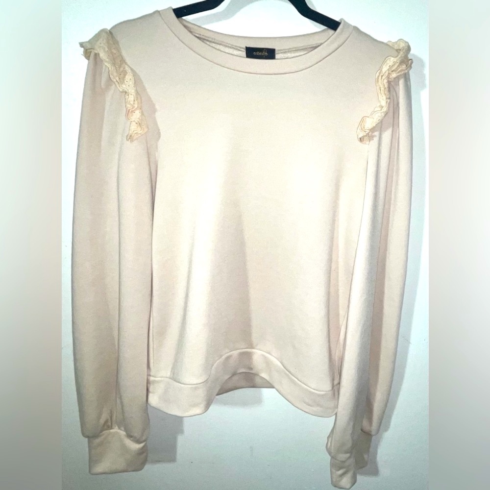 Ontwelfth Ruffle Sleeve Pullover